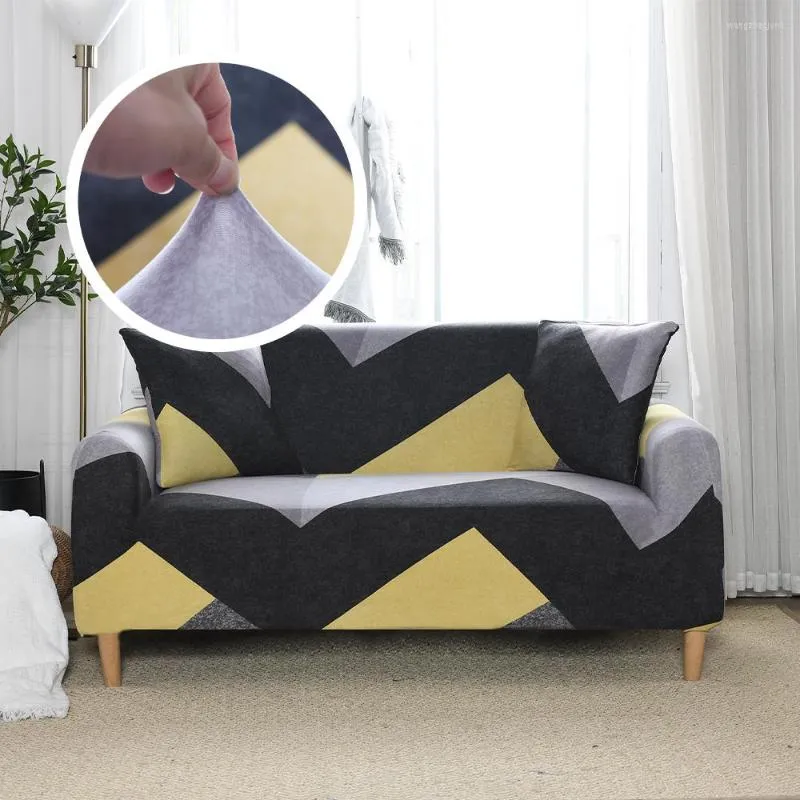 Krzesła obejmują kraciastą elastyczną jakąś rozciągniętą sofę do salonu do łóżka na poduszce szezlongowe do domu