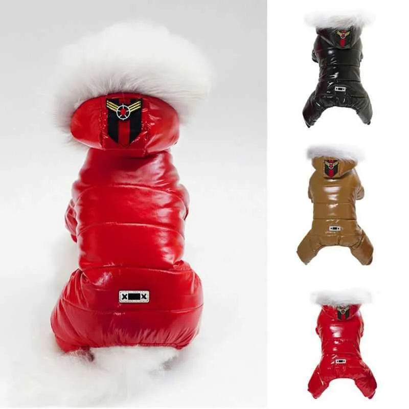 Odzież dla psa jesień zimowa ciepła kamizelka dla małych średnich psów szczeniąt pupania kurtka cztery nogi z kapturem kostium chihuahua para perro t221018