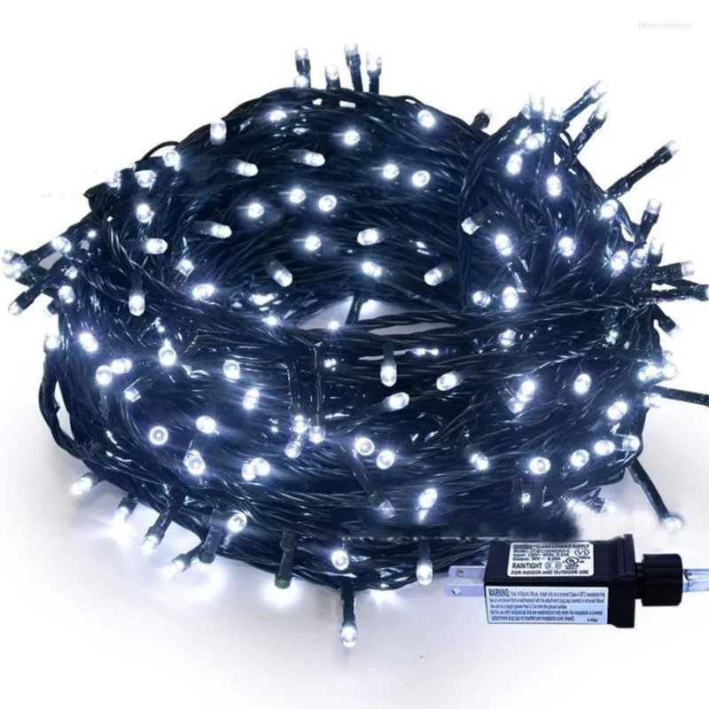 Strings Thrisdar 100M 1000LEDS Green Wire Christmas Fairy Starry String Lights 8 modalità Outdoor Xmas Wedding Party Twinkle Garland Light