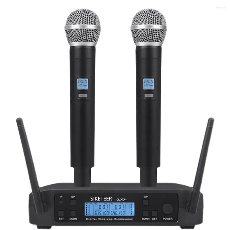 Microphones SIKETEER GLXD4 Professional UHF Wireless Microphone Handheld Family Karaoke Stage Performance