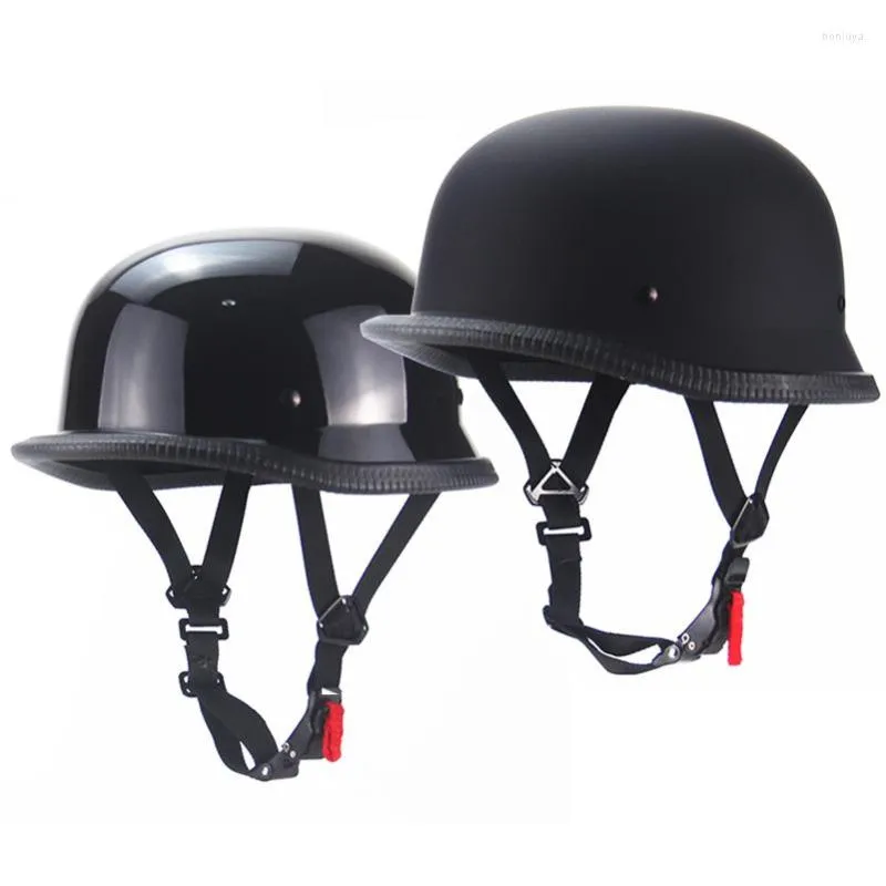 Motorcycle Helmets M/L/XL/XXL Helmet Casco Moto Half Face Vintage Retro German Scooter Bright Black Car-styling DOT