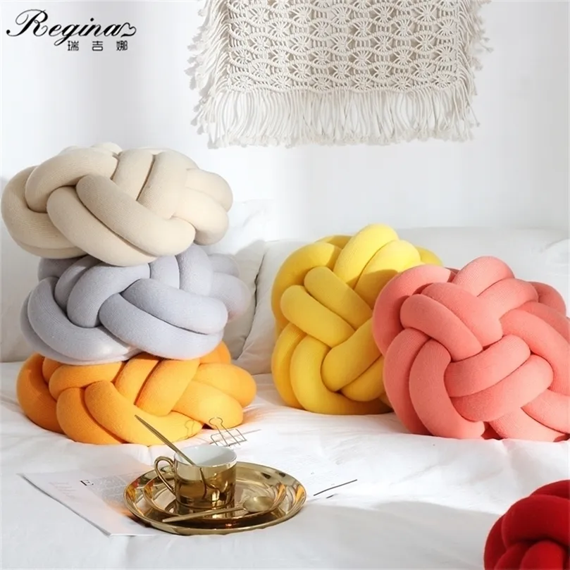 Regina DIY Bird's Nest Form Throw Pillow Chunky Yarn Handknut SOFA POOL CUSHION Tupplur Rest Solid Car Seat/Back 220507