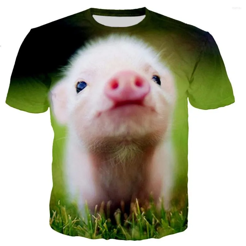 Heren t shirts 2022 Animal Pig Men/Women Fashion Cool 3D geprinte t-shirts Casual stijl shirt streetwear tops drop