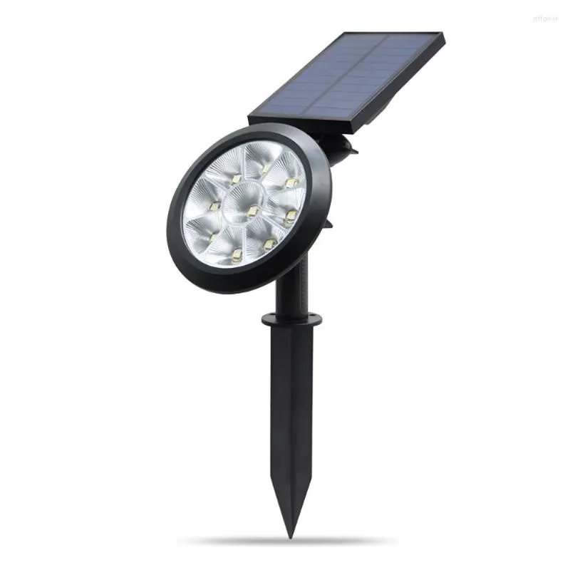 Solar Led Spotlight Outdoor Waterproof Ip65 Sunlight Powered Garland Wall Light Garden Decoration Adjustable RGB Lamp