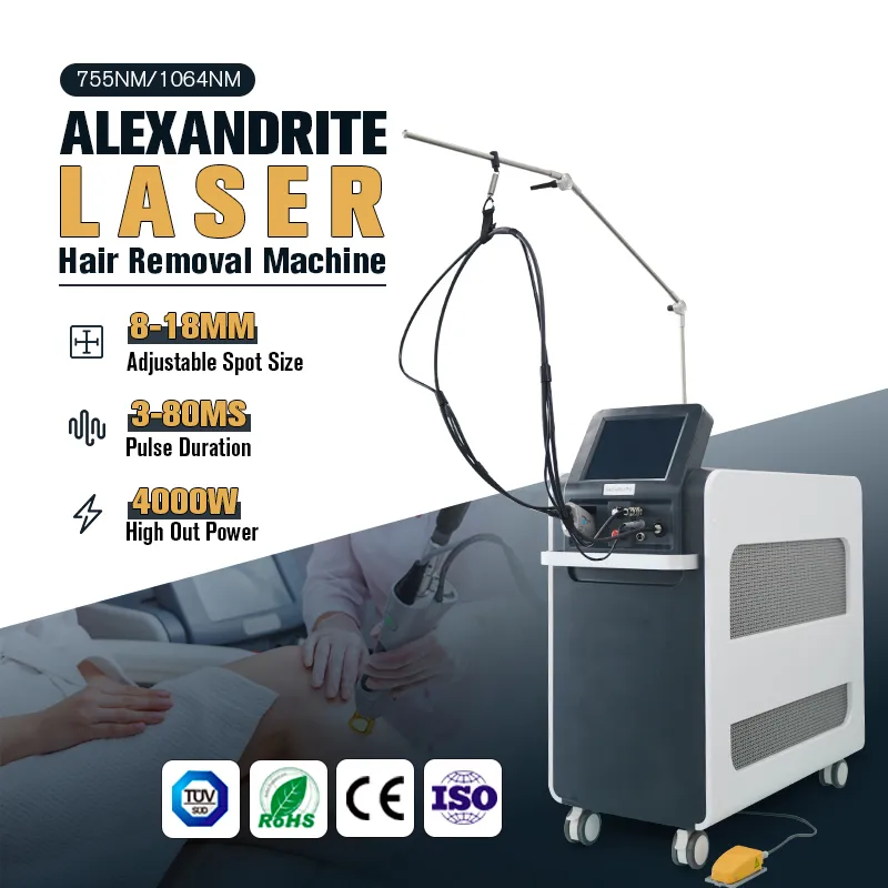2023 Latest Alexandrite Laser Hair Removal Machines Long Pulse Lazer