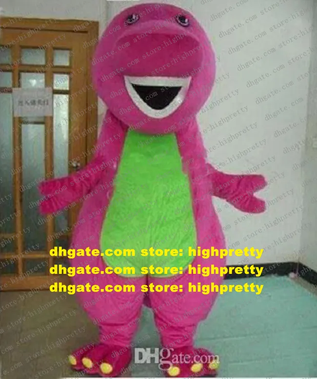 Barney Dinosaur Mascot Costume Dorosły Kreskówki Strój postaci Kitwa powszechne spotkanie Powitanie CX2016