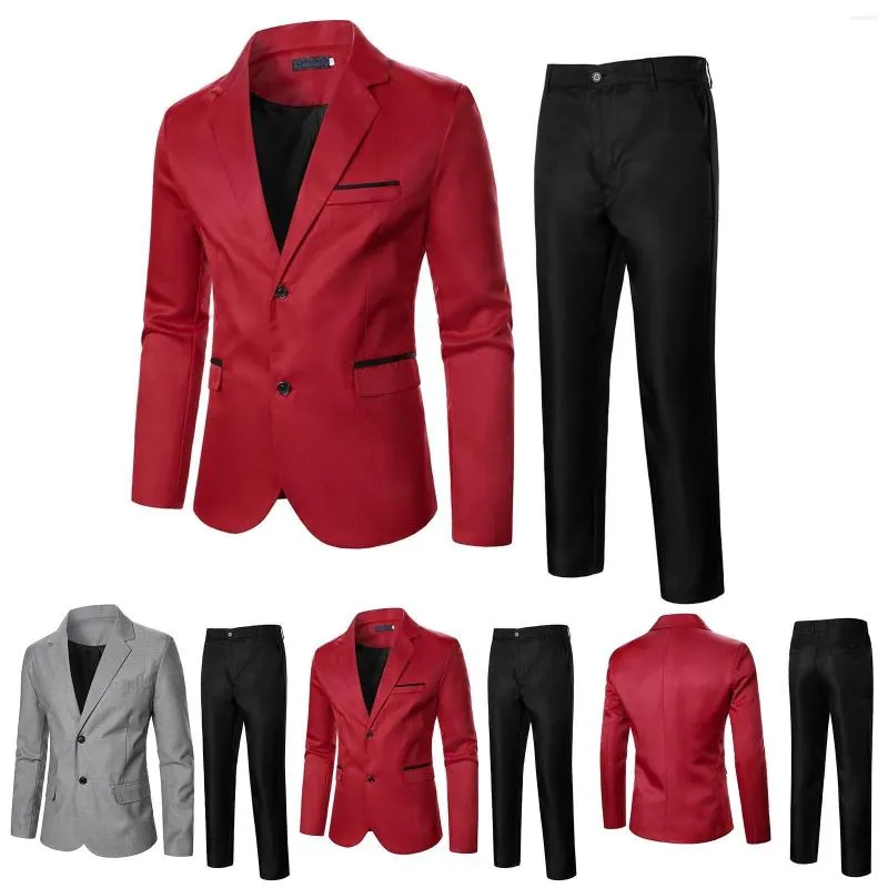 Men's Tracksuits serve calças para homens homens Banquetes de casamento de negócios PROM Casual Color Solid Color Premium Sut Suite de 3 peças