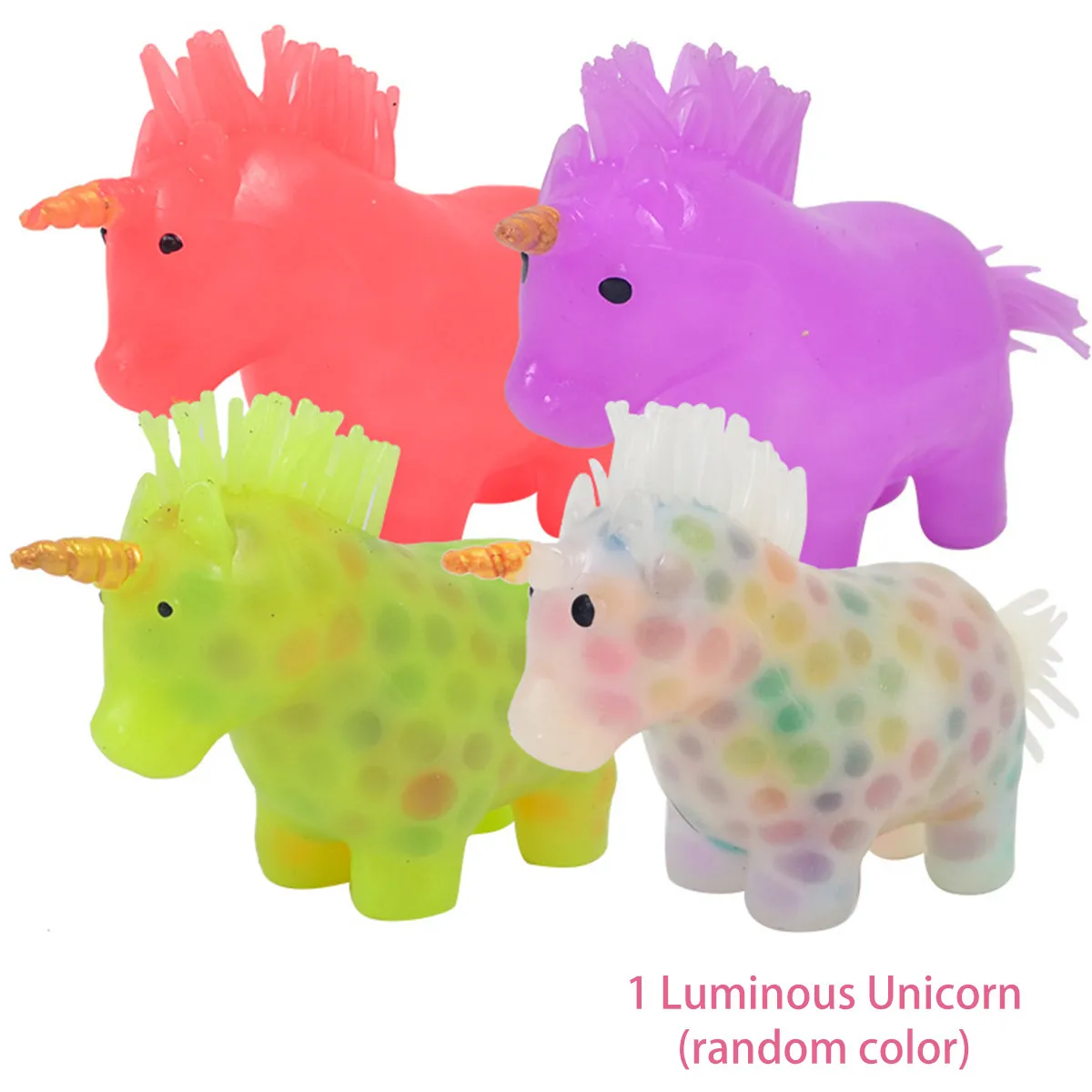 Licorne lumineuse Boules de stress Jouet Squeeze Jouets