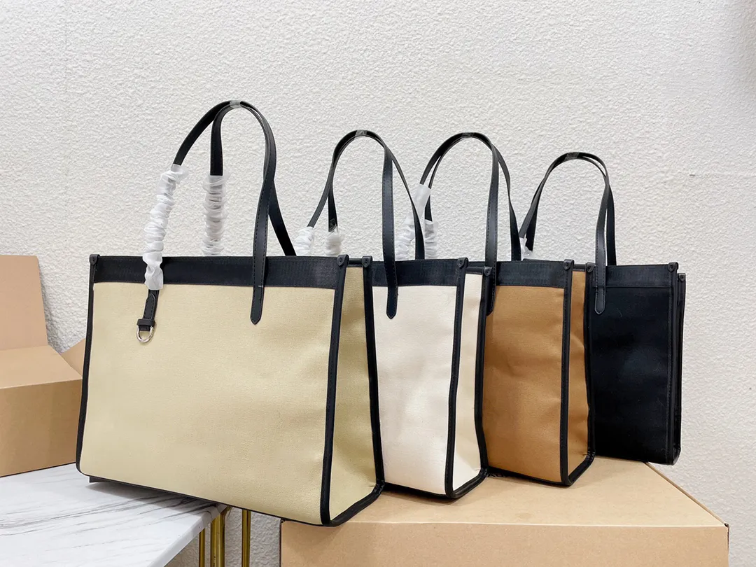 새로운 대용량 쇼핑백 캔버스 토트 가방 여성 어깨 고급 디자이너 핸드백