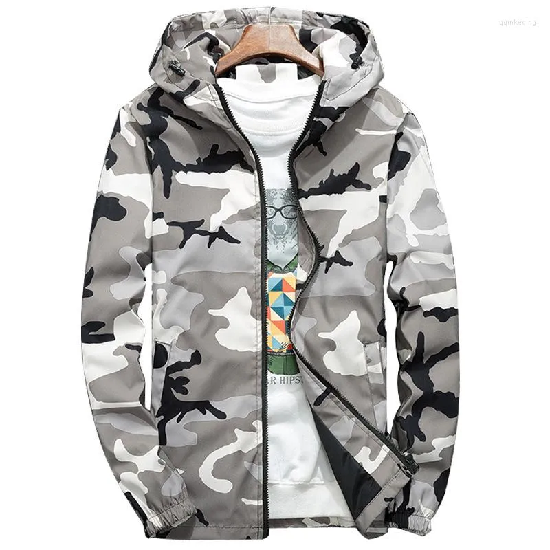 Men's Jackets Nice Spring Student Couple Hooded Windbreaker Men And Women Wild Cardigan Long-sleeved Coat Camouflage Jacket