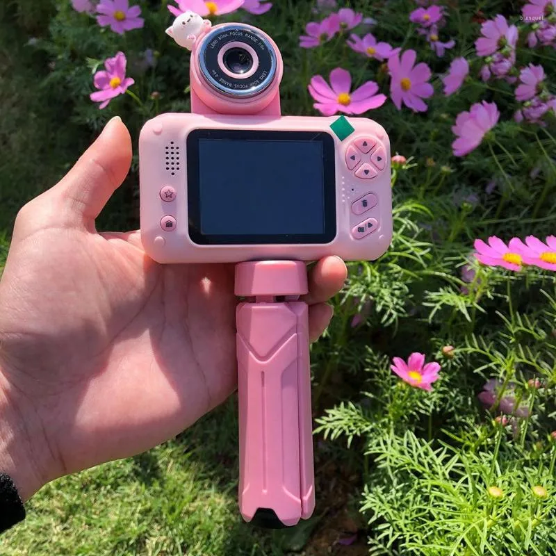 Digital Cameras 2.4 Inch Ips Color Screen Children Kids Camera Pography Tools Slr 180 Degrees Rotation Mini Po Birthday Gift