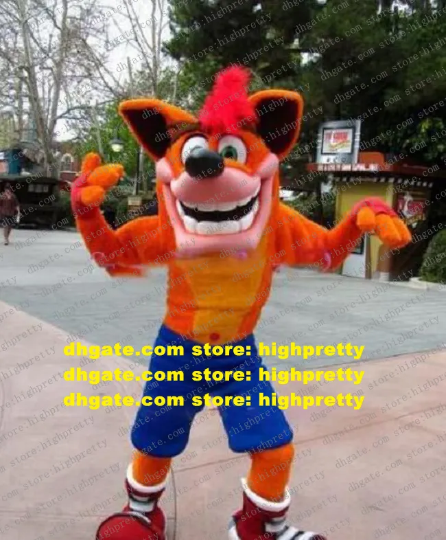 Crash Bandicoot loup mascotte Costume adulte personnage de dessin animé tenue Costume entreprise propagande haut de gamme haut de gamme zz7637