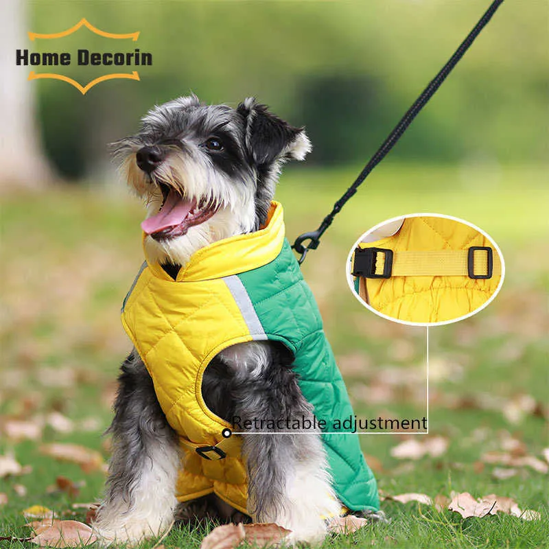 Hundebekleidung Hundemantel, reflektierend, gesteppt, Winter-Hundejacke, winddicht, warme Baumwolle, gepolsterte Weste für Welpen, kleine, mittelgroße und große Hunde, Haustierkleidung, T221018