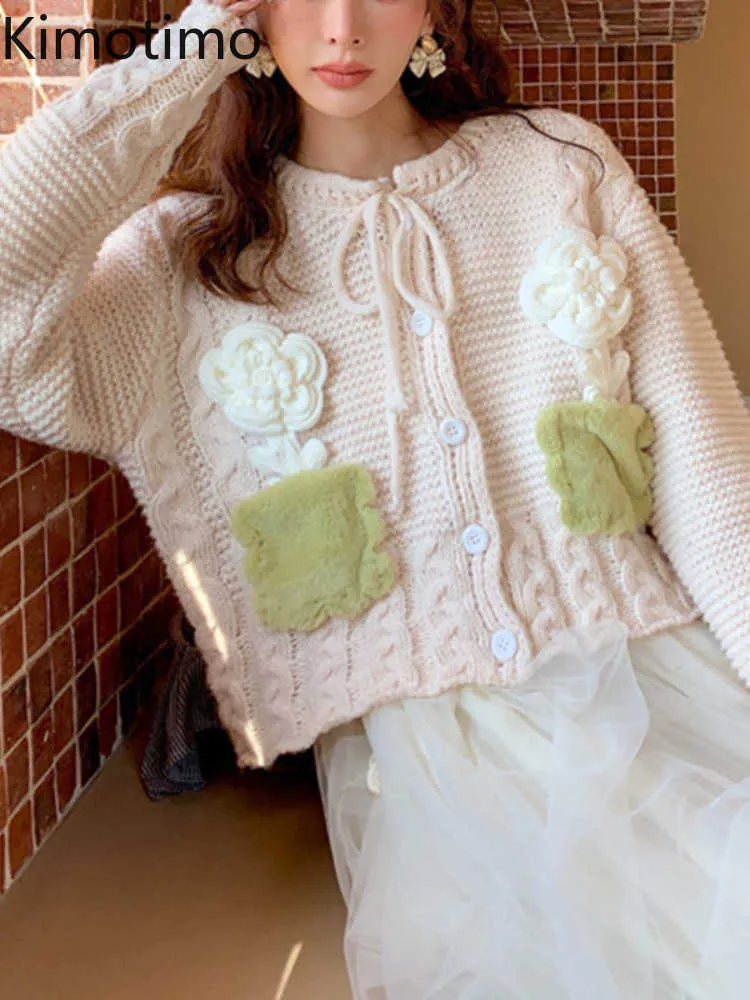 Kvinnors tröjor kimotimo snörning Twisted Vest Women 2022 Autumn Winter Jacquard Design Croped Sweater Korean Chic Sweet hela tävlingen Y2K Tops J220915