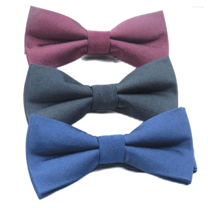 Bow Ties Silk Tie Klasyczne modne czarne męskie garnitur wina Red Bowtie Man Boutique Navy Cravata