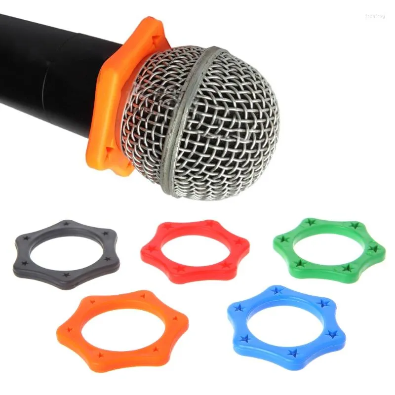 Micrófonos 1 Juego de protección de anillo de rodillo antideslizante de goma para micrófono inalámbrico de mano