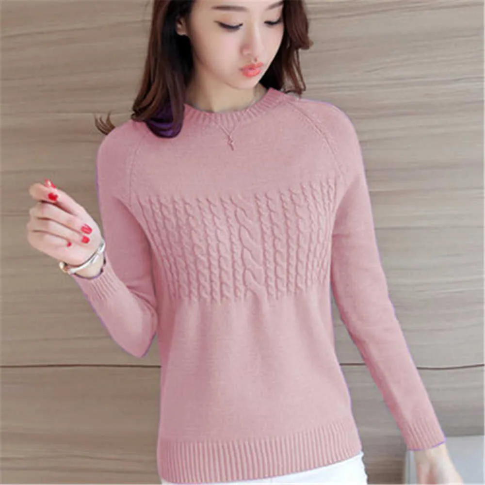 Frauen Pullover Koreanische Kurze Einfarbig Top Trend Pullover Frauen Pullover Herbst Und Winter 2022 Neue Rundhals Pullover Mode j220915