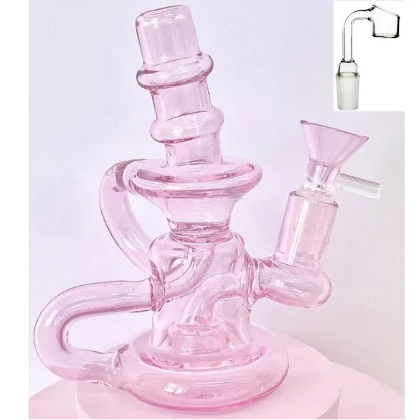 narguilé Matrix Percolateur Rose Base Solide Verre Bong Tuyau Plate-Forme Pétrolière Verre Bubbler circulation de l'eau violet naw super facile à nettoyer aussi 6 pouces Type Courbé