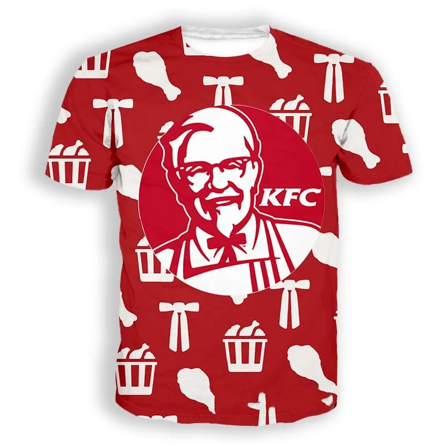 Nuovo abbigliamento causale con stampa 3D Modello KFC Moda Uomo Donna T-shirt Taglie forti Taglia S-7XL 008