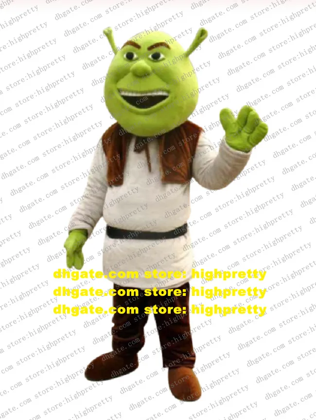 Traje de mascote de shrek para adultos desenhos animados de caráter de caráter de campanha propaganda distribuição de folhetos cx2029