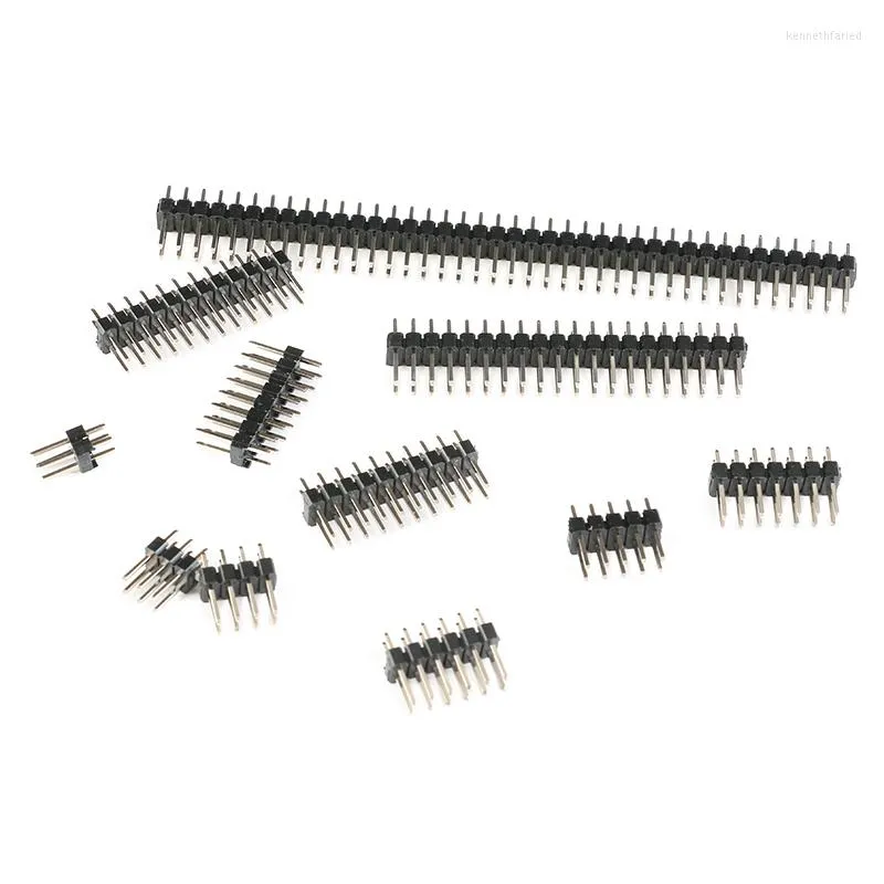 Verlichtingsaccessoires 10 stks 2,54 mm Dubbele rij mannelijke 2-40P ontsnapping PCB-bord Pin Header Connector Strip Pinheader 2 voor Arduino