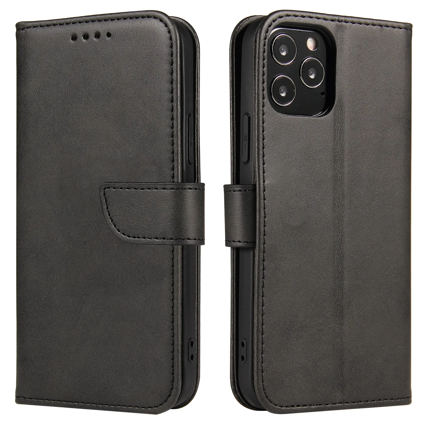 Leather Phone Cases For Iphone 15 14 13 12 11 Mini Plus Max X XR XS 8 7 Wallet Buckle Luxury Case with Card Slots