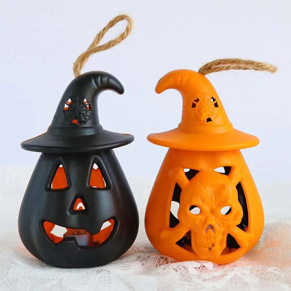 Halloween citrouille lampe décor LED horreur fantôme lanterne lampes suspendues bougie lumière pour la maison horreur accessoire enfants jouet