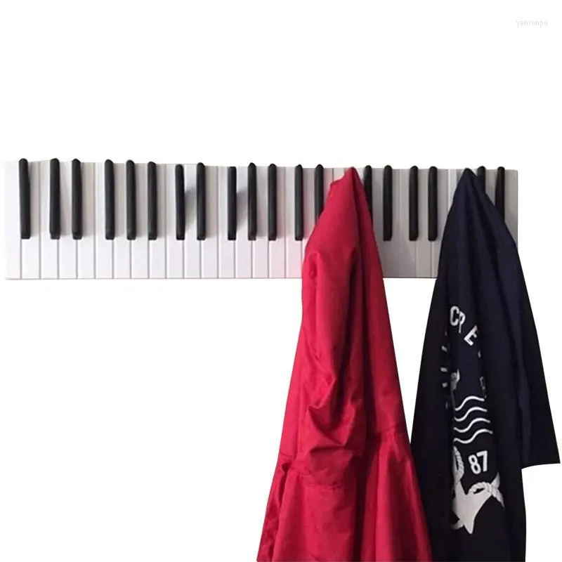 Askı Rafları Modern Piyano Ahşap Giysileri Askılı Duvara Monte Hook Dekoratif Anahtar Tutucu Şapka Eşarp Çanta Saklama Banyo Rafı
