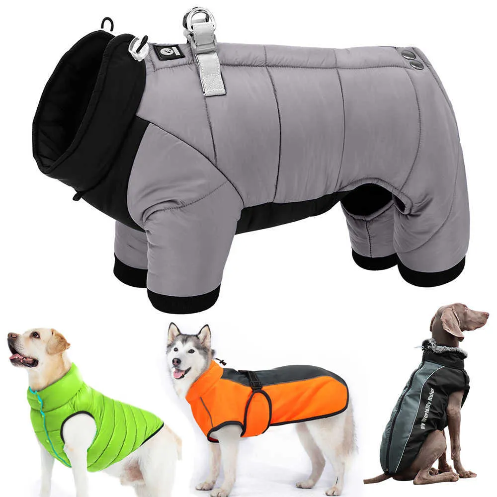 Vêtements pour chiens Vêtements d'hiver pour chiens Gilet imperméable Salopette pour chiens Petits Moyens Grands Chiens Veste Manteau en coton Chaud Vêtements pour animaux de compagnie Tenues S-7XL T221018