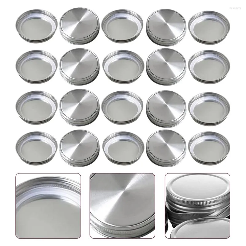 Butelki do przechowywania 20pcs Canning Tinplate Cap Secure słoik szklany pokrywka zasilania butelek