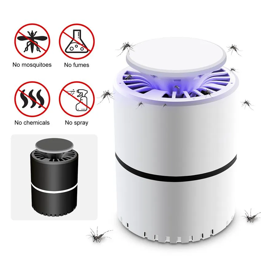 LED Mosquito Electrical Killer USB Lampa Indoor Bug Zapper Outdoor Garden Fly Fly Trap Owad Światło Środek zabójczy Repeller254b