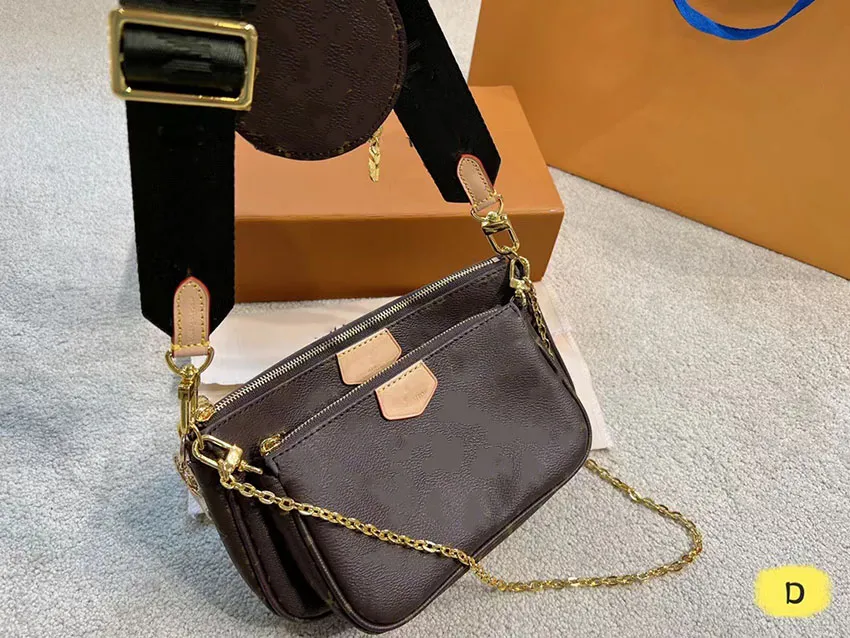 Famous Brand Designer Crossbody bag 3-IN-1 Messenger Handbag Tote Leather Vintage Pattern Handbag Purse New Shoulder Bags Clutch