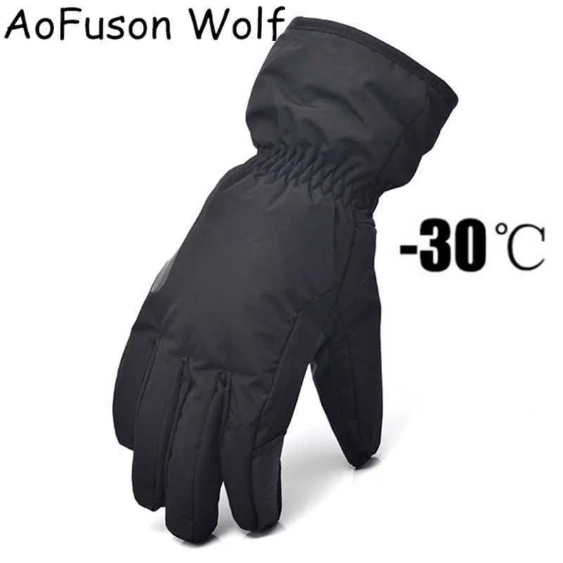 Ski Gloves Winter Warm Gloves Black . For Women Teens Outdoor Windproof Waterproof Breathable Snowboard Skiing Cycling Snow Gloves Cheap L221017