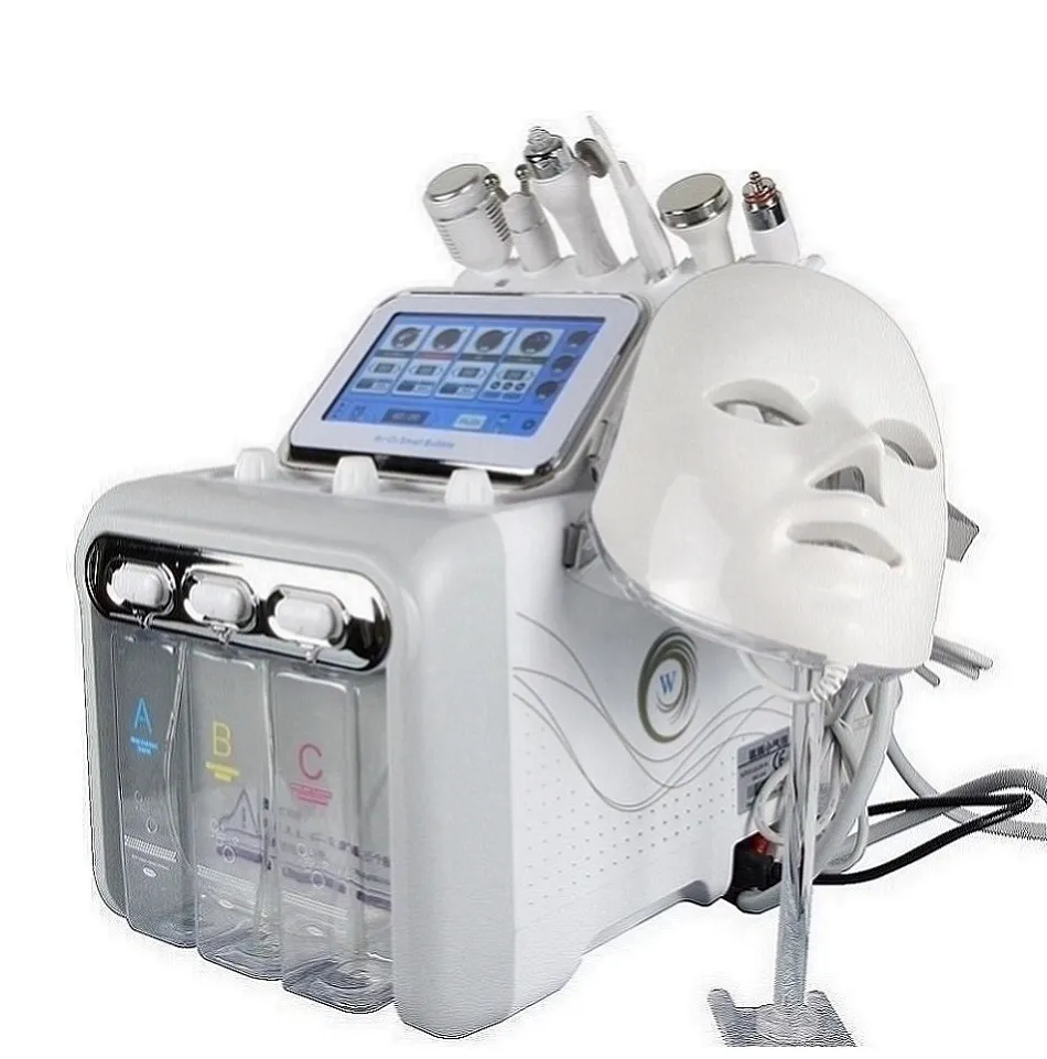 Multi-Functional Beauty Equipment 7 In1 H2-O2 Hydro Dermabrasion Beauty Facial Bubble Skin Deep Cleansing Microdermabrasion Machine RF Bio-lifting Massage SPA