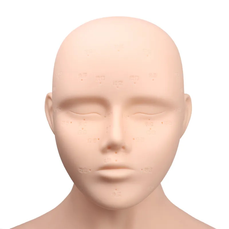 Mannequin Head with Shoulder Acupoint Skin Management Massage Dummy Model Head Beauty Salon