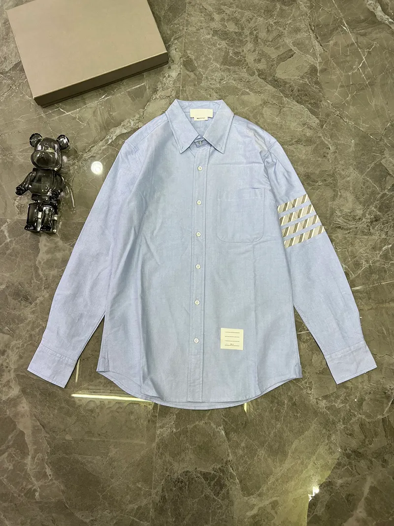Новая мужская двойная рукава цветовая рубашка Light Luxury Brand Design Business Casual Room