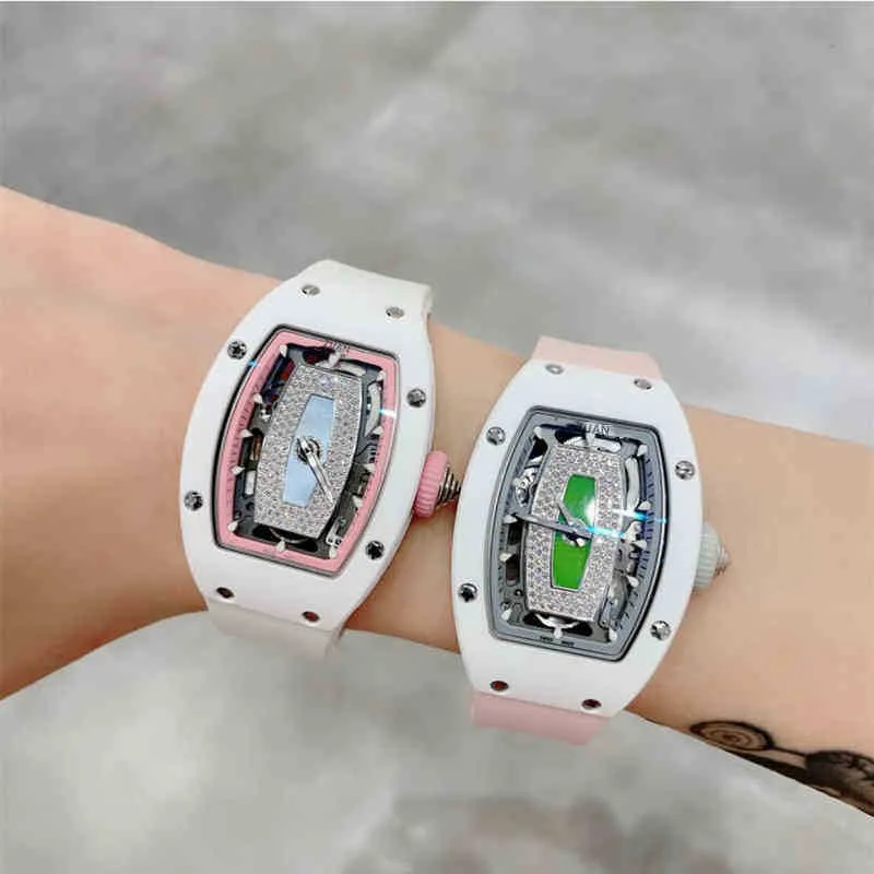 Zun zegarek Pani Multifunkcyjny RM07-01 Spersonalizowany automatyczny mechaniczny ceramika kobiet