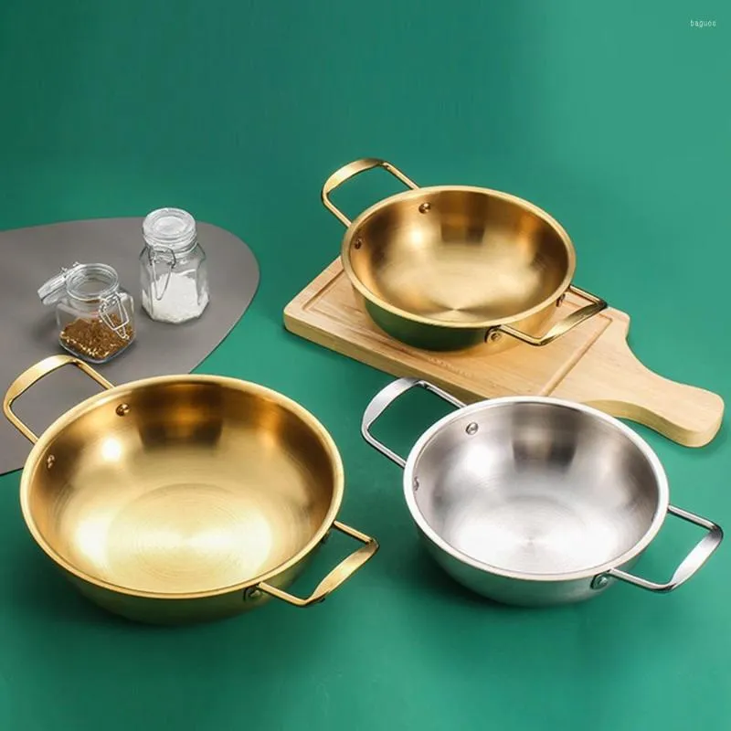 Plates Stainless Steel Pan With Handle Cold Noodle Making Tools Steamed Rice Tray Cake Dish For Home Kitchen Wedding Serving Snack