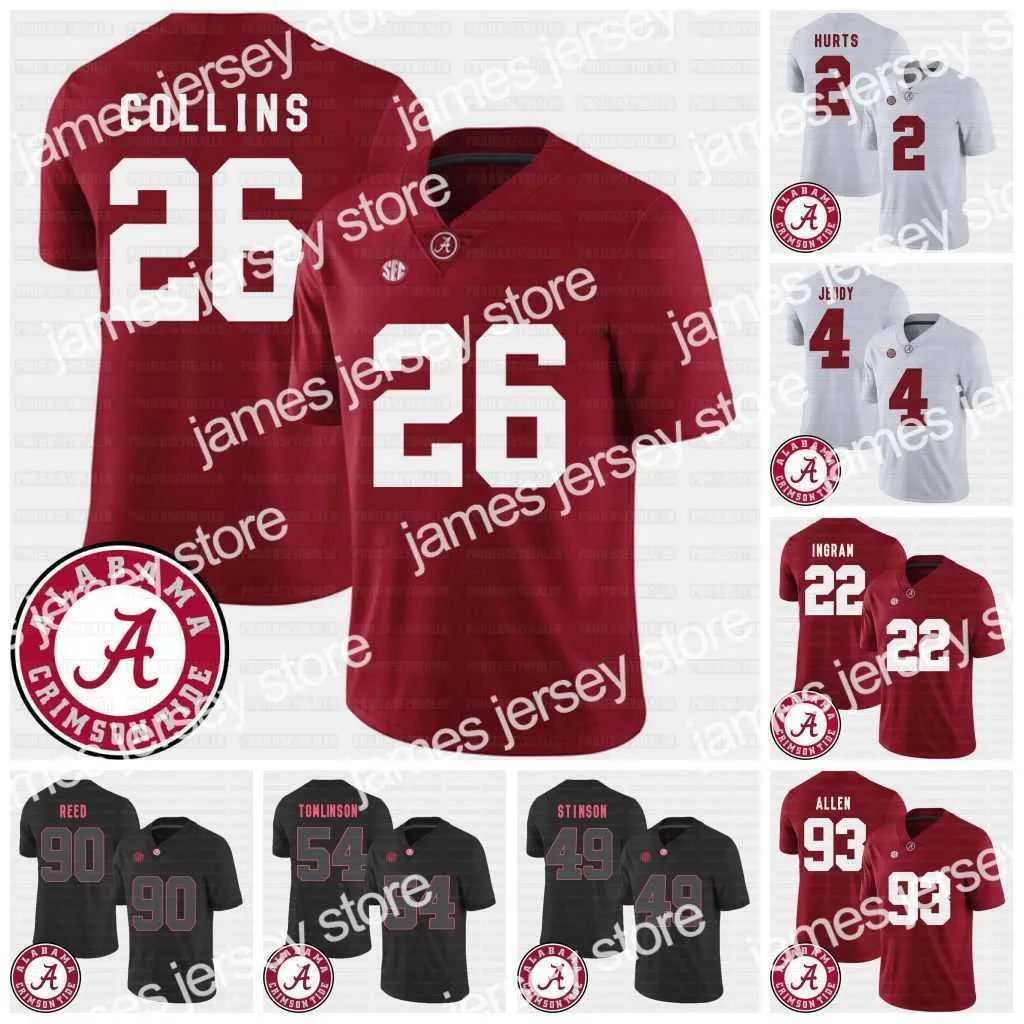 Maglia Alabama Crimson Tide 2018 College Football Sec Patch 2 Derrick Henry 4 Jerry Jeudy 5 Ronnie C