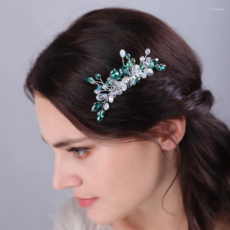 Copricapo 6 colori moda strass di cristallo pettine per capelli da sposa accessori per copricapo da sposa per copricapo da donna gioielli per tiara da festa per ragazze