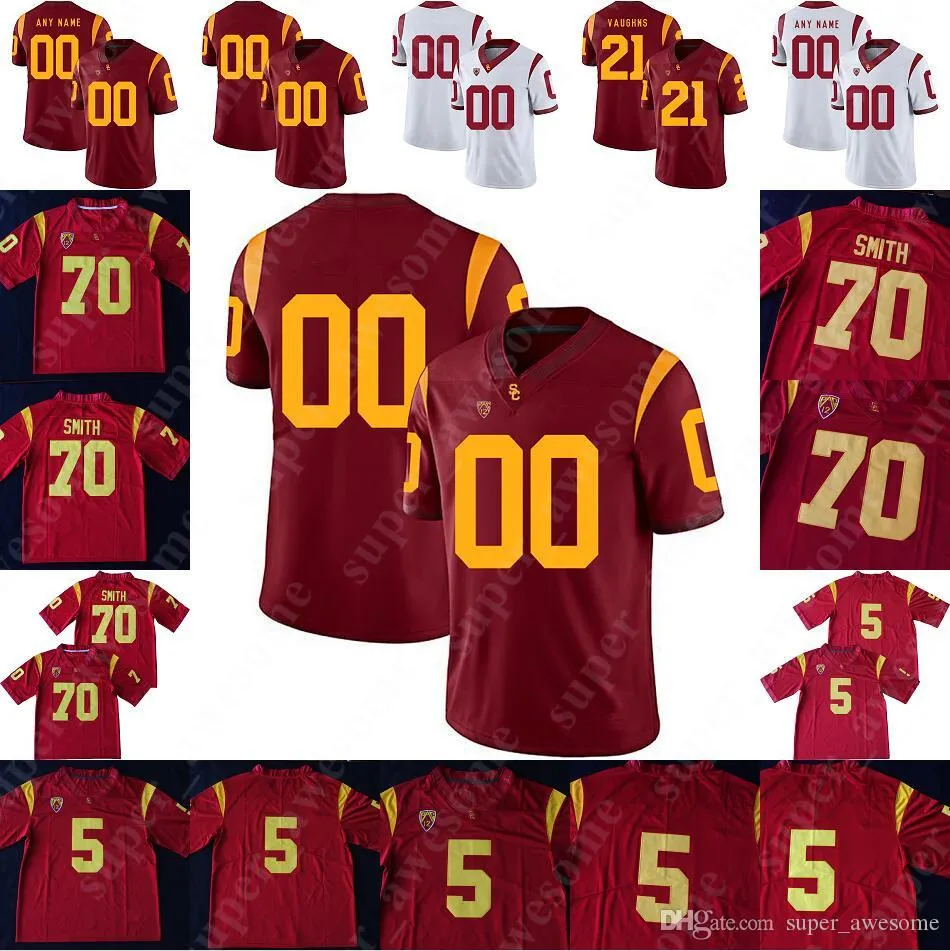 Maillot de football USC Trojans Kedon Slovis 10 John Jr. 99 Drake Jackson 27 Quincy Jountti 8 Chris Steele Nick Figueroa 25 Britannique Allen