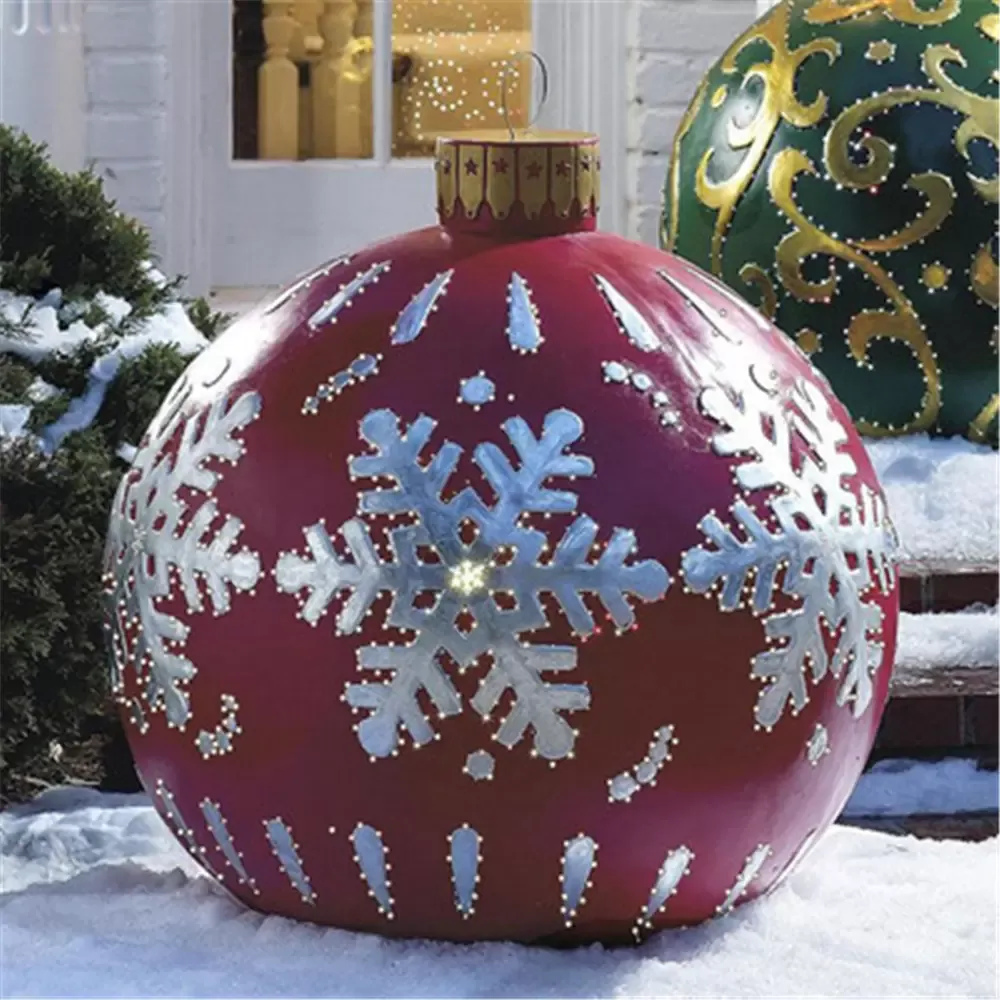 60 cm kerstballen boomdecoratie cadeau geen batterij Xmas hristmas voor huis buiten PVC opblaasbaar speelgoed