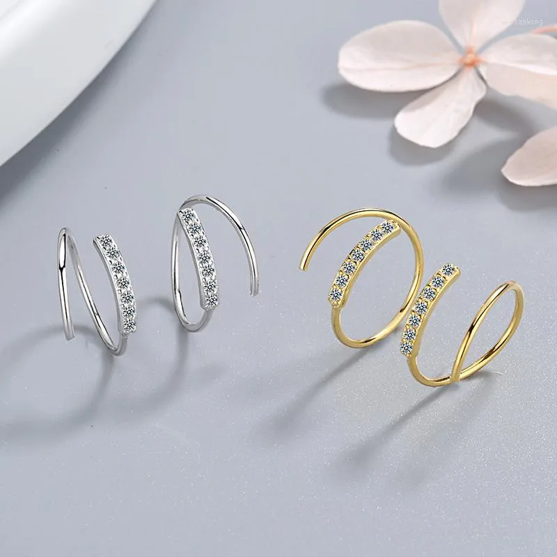 Boucles d'oreilles créoles à la mode ondulées torsion pour les femmes Simple Cartilage Piercing accessoire petit Huggie femme cerceaux bijoux