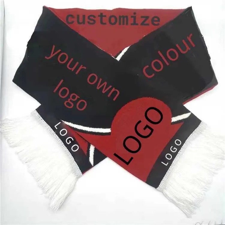 Scarves Custom single scarf knitted acrylic factory price scarf with Zimbabwe vote embroidery custom winter scarf