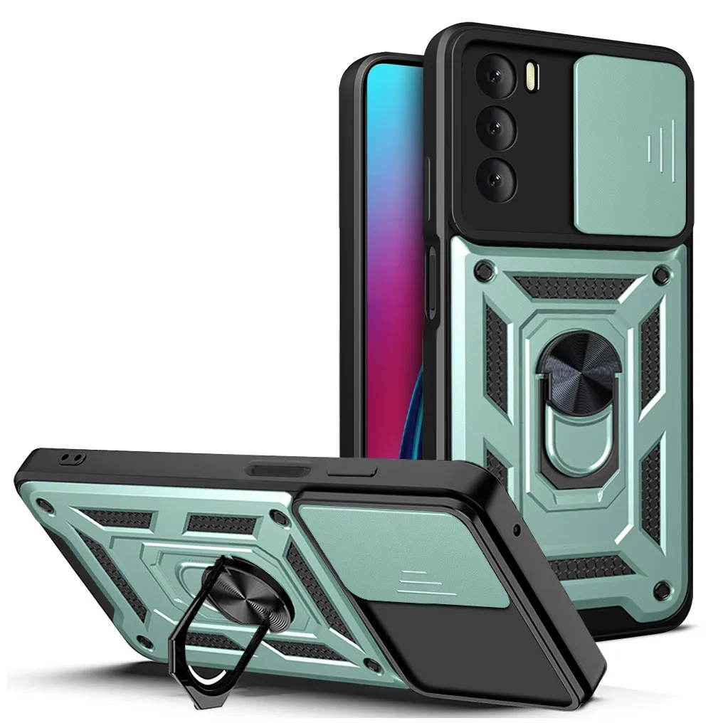 Fönstertelefonfodral för Moto G31 G41 G10 G20 Edge 20 G100 G200 G60S E7 G9 Power Stylus 5G Armor Sliding Kickstand stötsäker fodral Luxury Cover