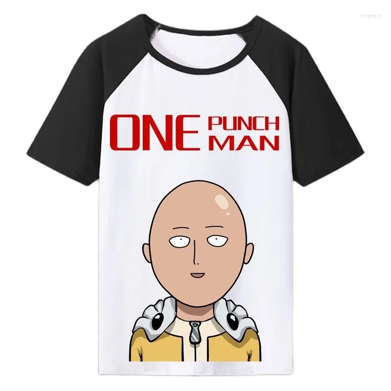 Herr t-skjortor anime cos en punch-man saitama bomull casual kort hylsa t-shirt tee skjorta