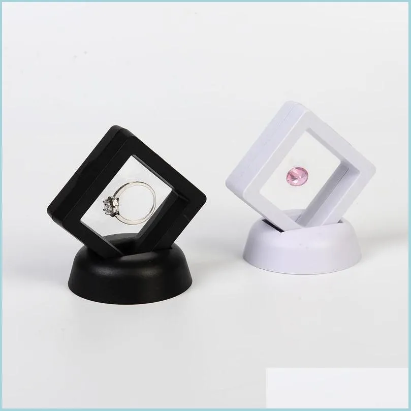 Ramar och lister Transparent 3D Floating Box Bildram Filmupphängning Shadow Boxes Membrane Pte Jewelry Presentation Fall 5 DHC7Q