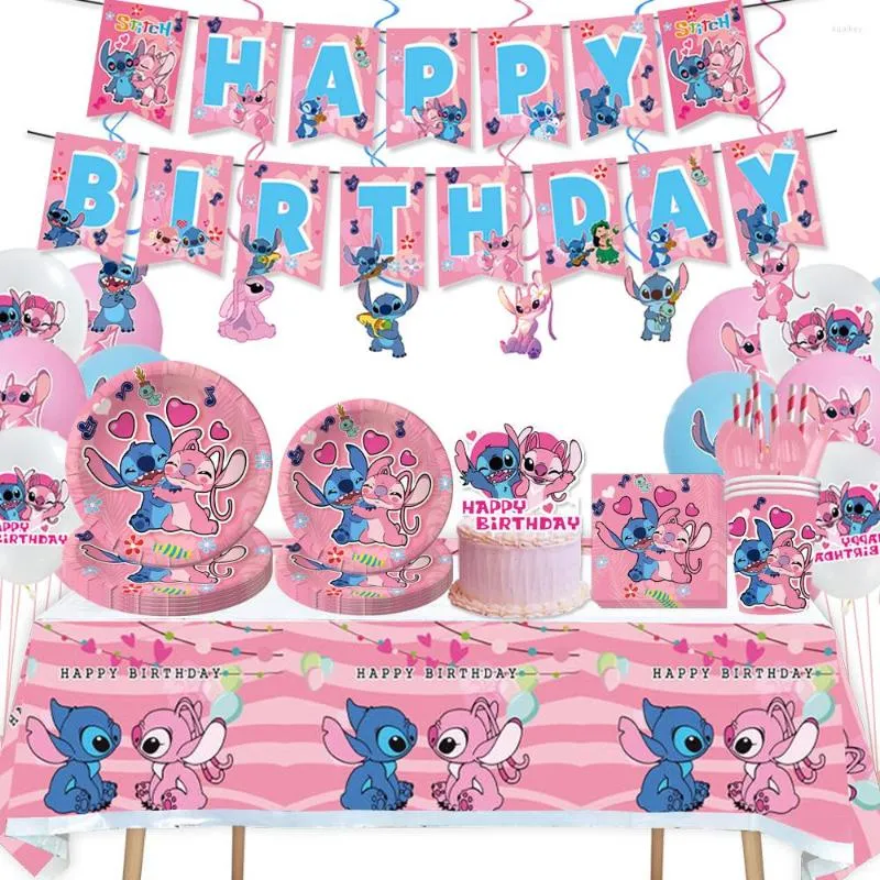 Personalisierte Geburtstag Glitzer Cake Topper Stitch & Angel