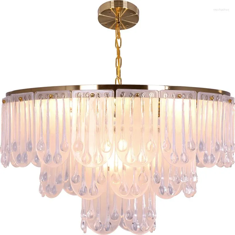 Pendant Lamps Led Lamp E14 Nordic Room Warm Romantic Wedding Beautiful Modern Master Lights Glass Crystals For Chandeliers