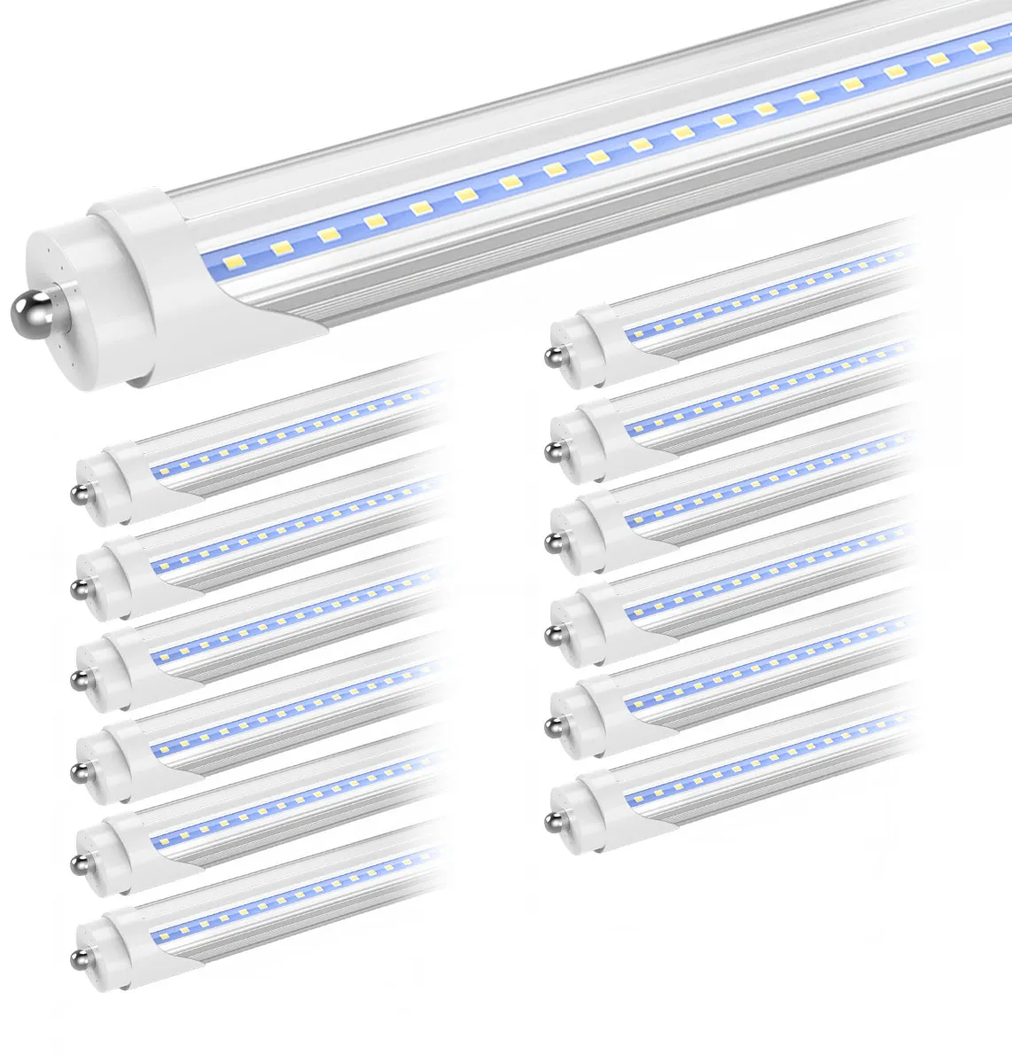 8 pieds FA8 Single Pin LED Tubes 45W 50W 4800 lumens T8 2.4m SMD Led LEDs Lumières Fluorescentes Blanc Chaud/Froid AC 110-277V